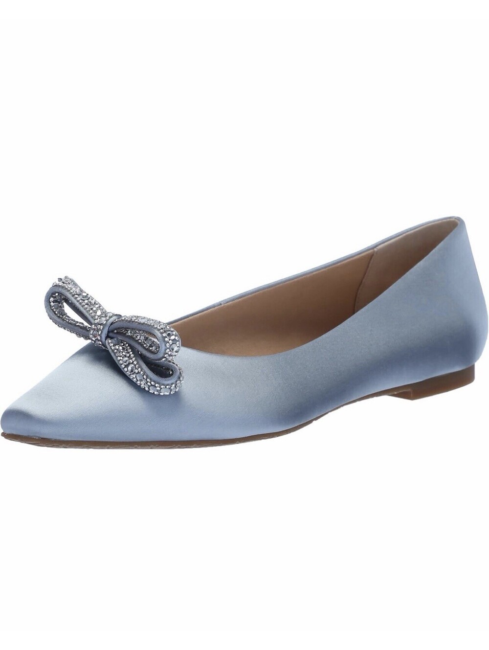 Jewel Badgley Mischka Hesther Ballerina Flats with Rhinestone Bow Size 9.5